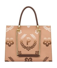 POLLINI HERITAGE  Bolsa de la compra con estampado all over marr&oacute;n / crema - Bolsos Mujer - 4