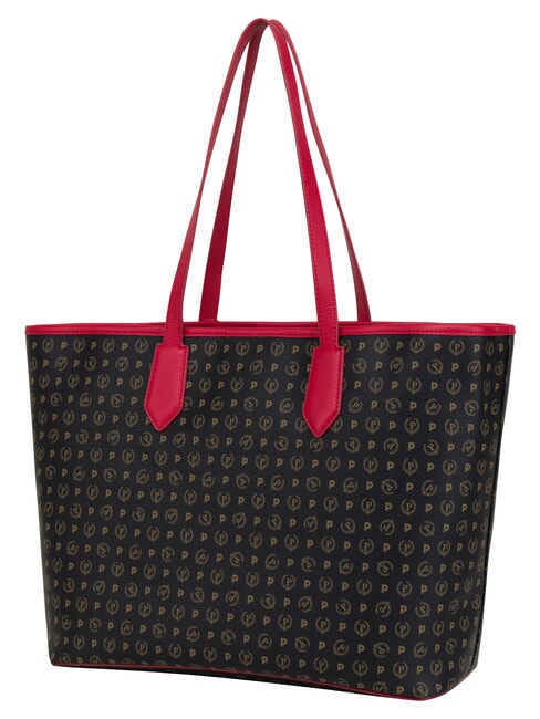 HERITAGE Bolso de compras de hombro con neceser. negro rojo - Bolsos Mujer