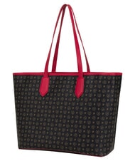 POLLINI HERITAGE Bolso de compras de hombro con neceser. negro rojo - Bolsos Mujer - 3
