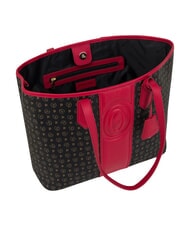 POLLINI HERITAGE Bolso de compras de hombro con neceser. negro rojo - Bolsos Mujer - 4