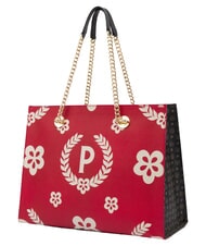 POLLINI HERITAGE  Bolsa de la compra con estampado all over laca negra - Bolsos Mujer - 2