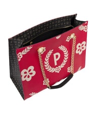POLLINI HERITAGE  Bolsa de la compra con estampado all over laca negra - Bolsos Mujer - 3