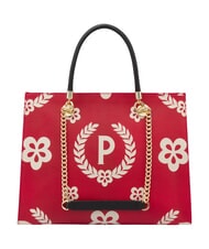 POLLINI HERITAGE  Bolsa de la compra con estampado all over laca negra - Bolsos Mujer - 4
