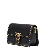 PINKO LOVE ONE SLOUCHY Minibolso de hombro negro-oro antiguo - Bolsos Mujer - 2