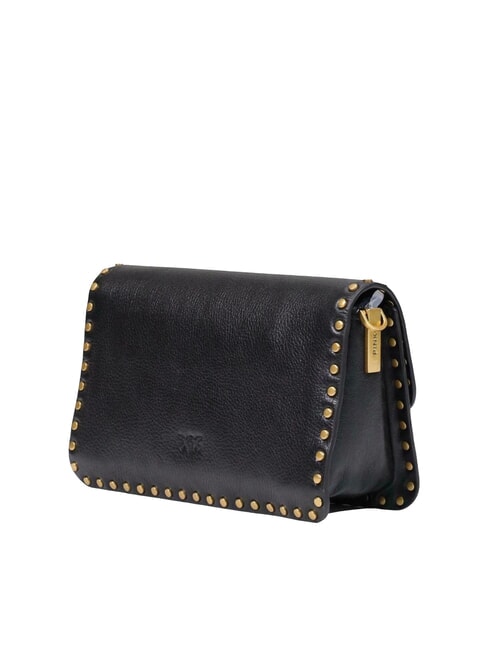 LOVE ONE SLOUCHY Minibolso de hombro negro-oro antiguo - Bolsos Mujer
