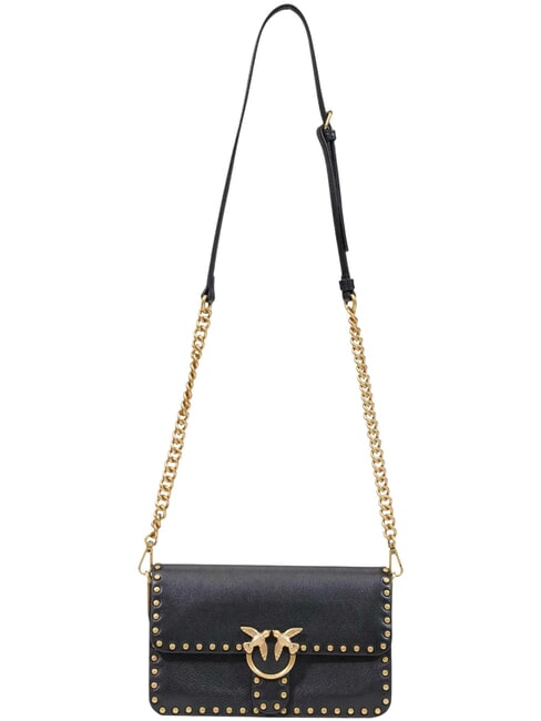 LOVE ONE SLOUCHY Minibolso de hombro negro-oro antiguo - Bolsos Mujer
