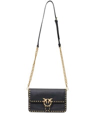 PINKO LOVE ONE SLOUCHY Minibolso de hombro negro-oro antiguo - Bolsos Mujer - 4