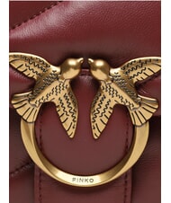 PINKO CLASSIC LOVE PUFF Bolso de napa Grosella intensa-oro antiguo - Bolsos Mujer - 3