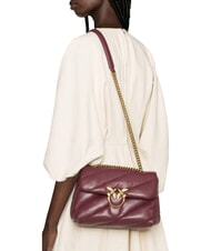 PINKO CLASSIC LOVE PUFF Bolso de napa Grosella intensa-oro antiguo - Bolsos Mujer - 5