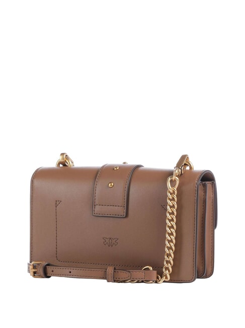LOVE ONE CLASSIC Mini bolso de hombro de piel co&ntilde;ac marr&oacute;n-oro antiguo - Bolsos Mujer