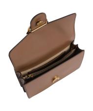 PINKO LOVE ONE CLASSIC Mini bolso de hombro de piel co&ntilde;ac marr&oacute;n-oro antiguo - Bolsos Mujer - 4
