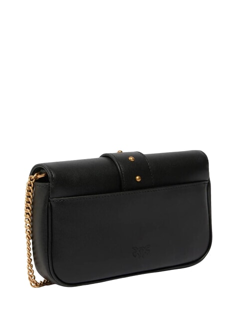 LOVE POCKET Minibolso de hombro negro-oro antiguo - Bolsos Mujer