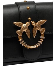 PINKO LOVE POCKET Minibolso de hombro negro-oro antiguo - Bolsos Mujer - 3