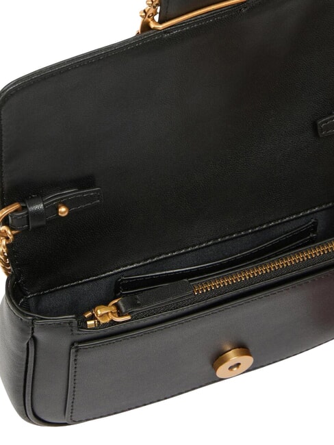 LOVE POCKET Minibolso de hombro negro-oro antiguo - Bolsos Mujer