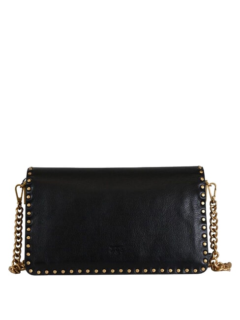 LOVE ONE SLOUCHY Bolso de hombro negro-oro antiguo - Bolsos Mujer
