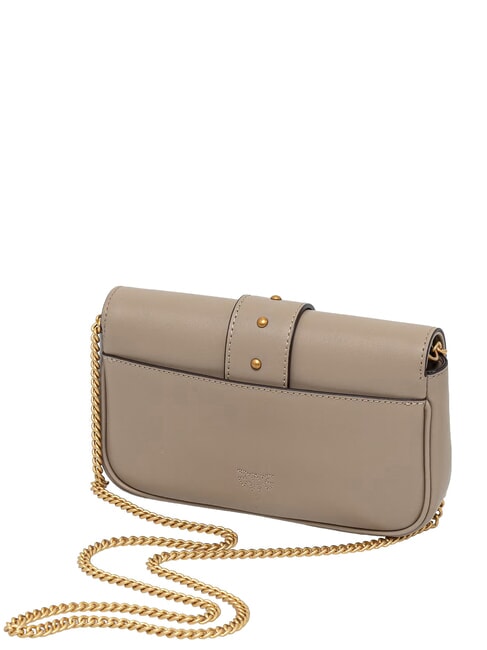 LOVE POCKET Minibolso de hombro blanco seda-oro antiguo - Bolsos Mujer