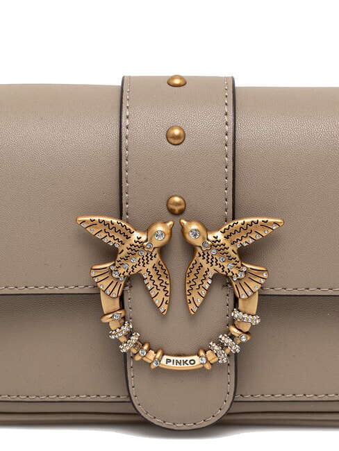 LOVE POCKET Minibolso de hombro blanco seda-oro antiguo - Bolsos Mujer