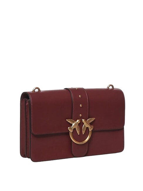 LOVE ONE CLASSIC Bolso bandolera de piel con solapa Grosella intensa-oro antiguo - Bolsos Mujer
