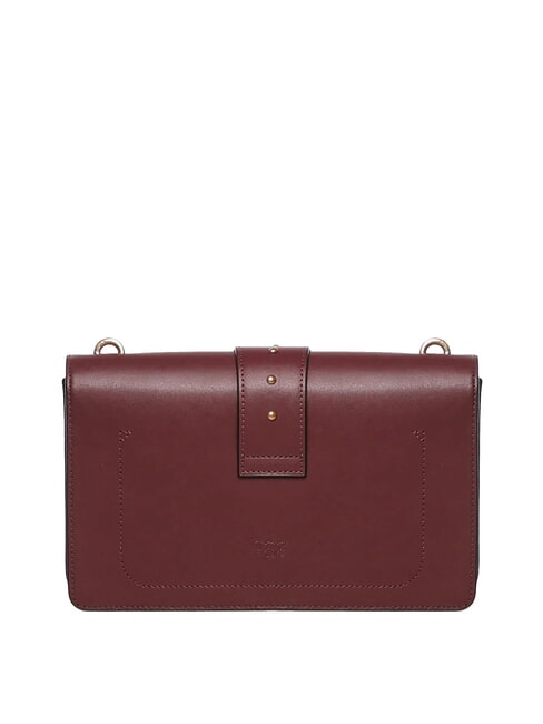 LOVE ONE CLASSIC Bolso bandolera de piel con solapa Grosella intensa-oro antiguo - Bolsos Mujer