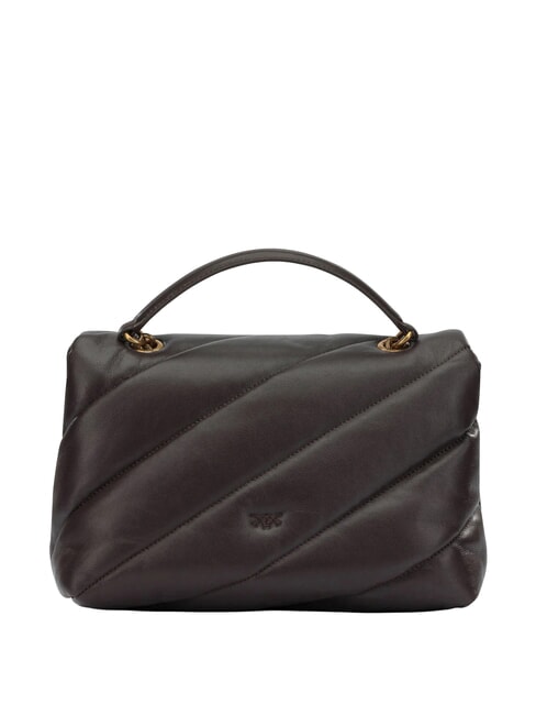 CLASSIC LOVE PUFF Bolso de napa marr&oacute;n marrasca-oro antiguo - Bolsos Mujer