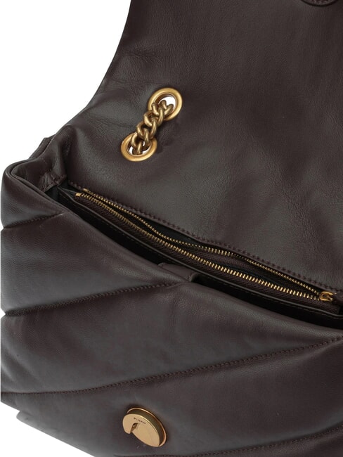 CLASSIC LOVE PUFF Bolso de napa marr&oacute;n marrasca-oro antiguo - Bolsos Mujer