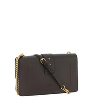 PINKO LOVE ONE CLASSIC Bolso bandolera de piel con solapa marr&oacute;n marrasca-oro antiguo - Bolsos Mujer - 2