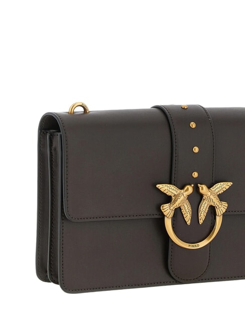 LOVE ONE CLASSIC Bolso bandolera de piel con solapa marr&oacute;n marrasca-oro antiguo - Bolsos Mujer
