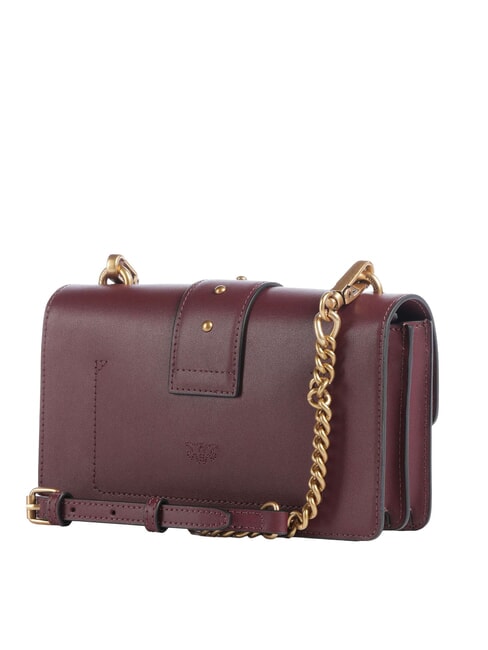 LOVE ONE CLASSIC Mini bolso de hombro de piel Grosella intensa-oro antiguo - Bolsos Mujer