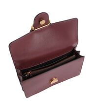 PINKO LOVE ONE CLASSIC Mini bolso de hombro de piel Grosella intensa-oro antiguo - Bolsos Mujer - 3