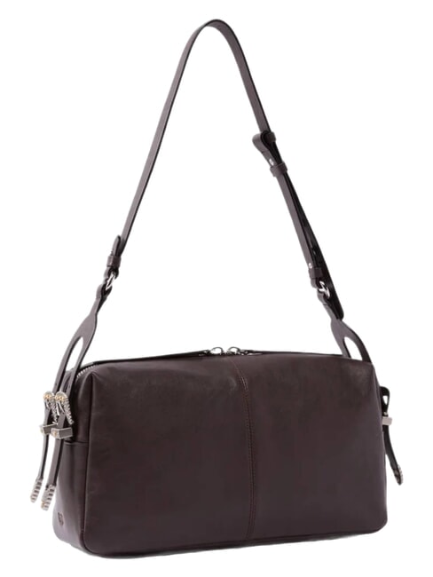24 CLASSIC Bolso de hombro Mezcla marr&oacute;n Marasca. Galvanizado. - Bolsos Mujer
