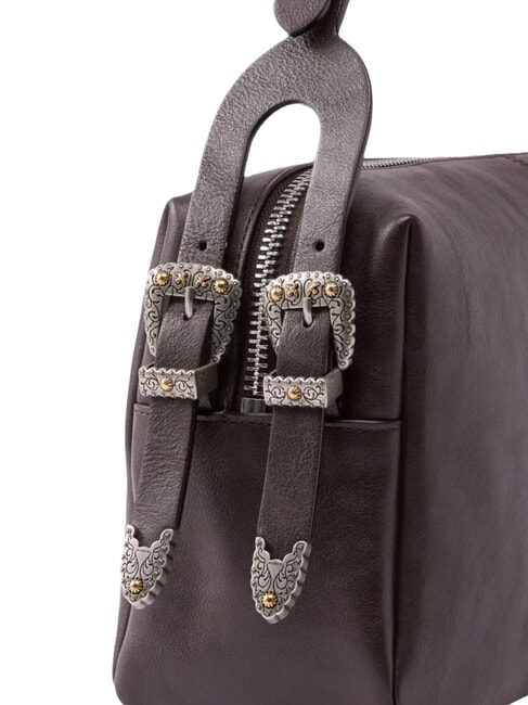 24 CLASSIC Bolso de hombro Mezcla marr&oacute;n Marasca. Galvanizado. - Bolsos Mujer