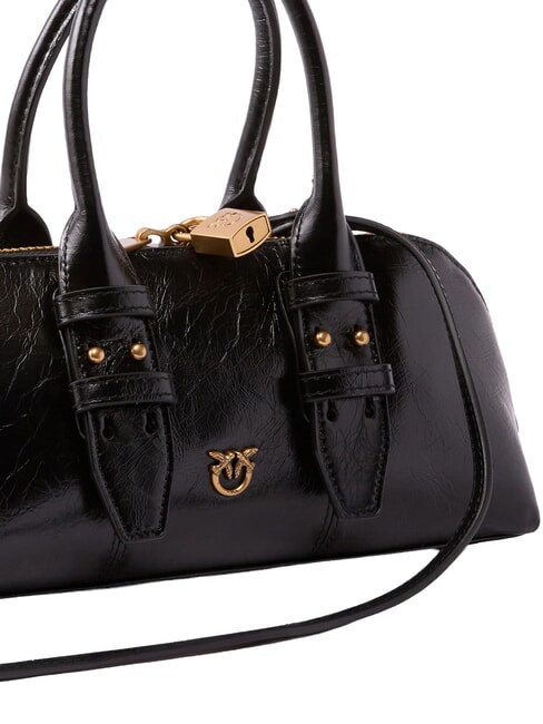 BOWLING Bolso de mano con correa para el hombro negro-oro antiguo - Bolsos Mujer