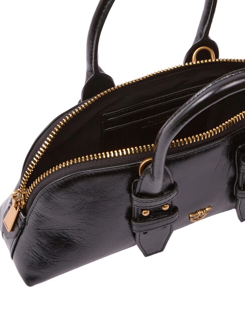 BOWLING Bolso de mano con correa para el hombro negro-oro antiguo - Bolsos Mujer