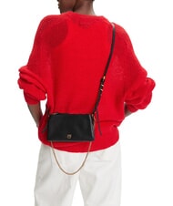 PINKO DOUBLE Bolso de hombro con correa para el hombro. negro-oro antiguo - Bolsos Mujer - 2