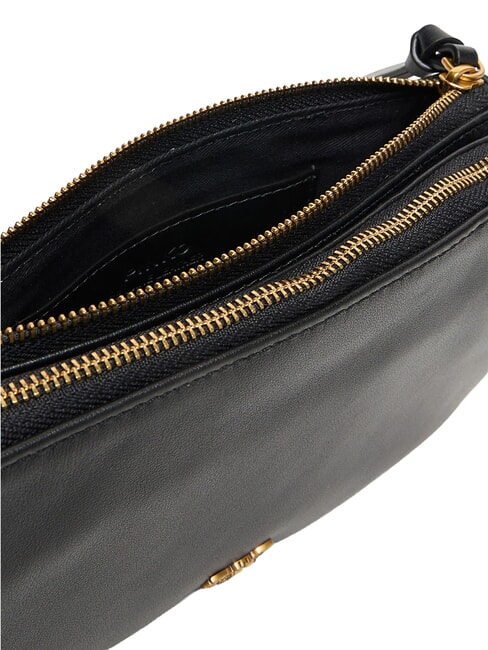 DOUBLE Bolso de hombro con correa para el hombro. negro-oro antiguo - Bolsos Mujer