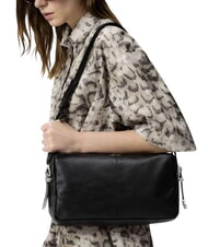 PINKO 24 CLASSIC Bolso de hombro negro-plata vieja - Bolsos Mujer - 2