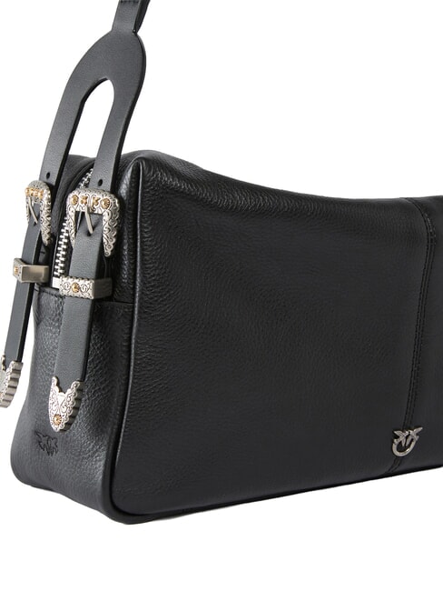 24 CLASSIC Bolso de hombro negro-plata vieja - Bolsos Mujer