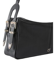 PINKO 24 CLASSIC Bolso de hombro negro-plata vieja - Bolsos Mujer - 4