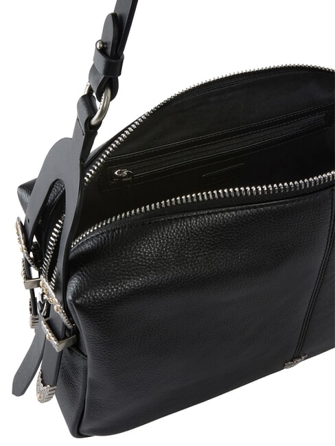 24 CLASSIC Bolso de hombro negro-plata vieja - Bolsos Mujer