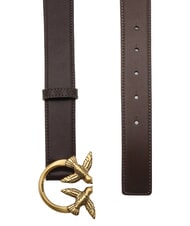 PINKO LOVE BERRY Cintur&oacute;n de cuero marr&oacute;n marrasca-oro antiguo - Cinturones - 2