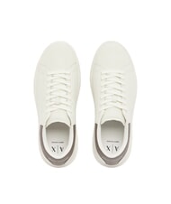 ARMANI EXCHANGE ACTION Zapatillas de cuero blanco roto + halc&oacute;n - Zapatos Hombre - 4