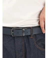 ARMANI EXCHANGE A|X Cintur&oacute;n de cuero de doble cara negro/azul marino - Cinturones - 4