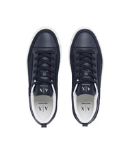 ARMANI EXCHANGE LONDON Zapatillas de cuero azul marino profundo - Zapatos Hombre - 4