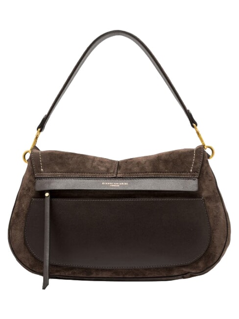 HELENA ROUND Bolso de hombro de piel moca - Bolsos Mujer