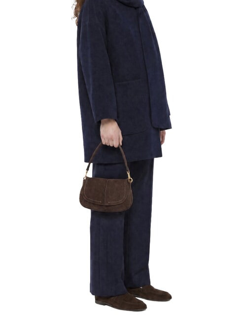 HELENA ROUND Bolso de hombro de piel moca - Bolsos Mujer