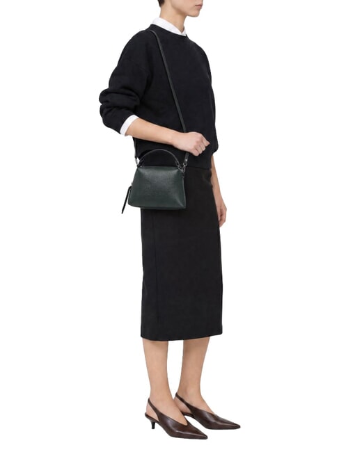 ALIFA  Mini bolso de mano, con bandolera verde terciopelo - Bolsos Mujer