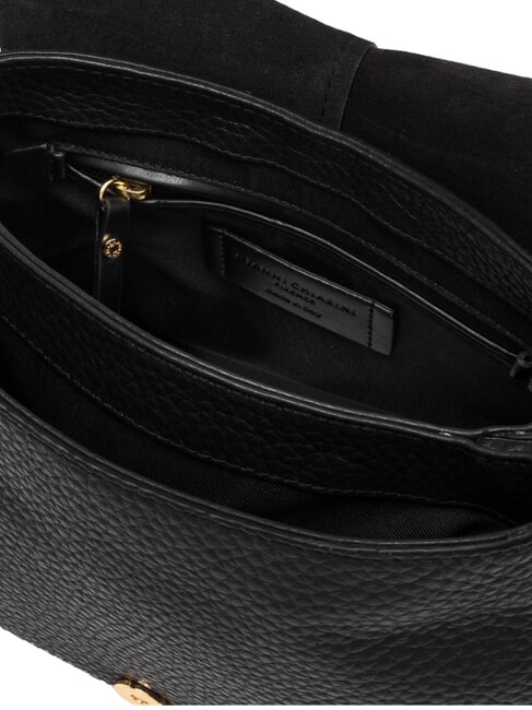 HELENA ROUND Bolso de hombro de piel con correa para el hombro. negro - Bolsos Mujer