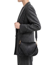 GIANNI CHIARINI HELENA ROUND Bolso de hombro de piel con correa para el hombro. negro - Bolsos Mujer - 6