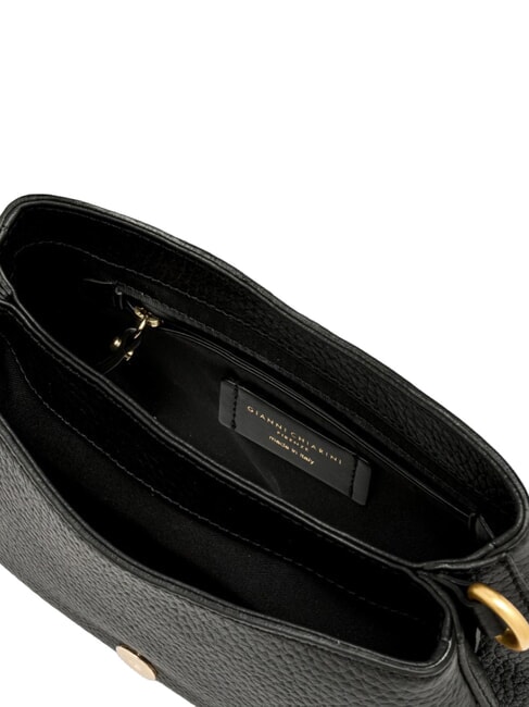 HELENA ROUND Bolso de hombro de piel con correa para el hombro. negro - Bolsos Mujer