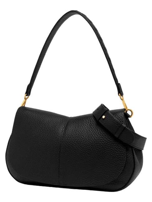 HELENA ROUND Bolso de hombro de piel con correa para el hombro. negro - Bolsos Mujer